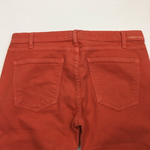 CURRENT ELLIOTT Cayenne Wash 5 Pocket Logo Hardware Crop/Ankle Jeans - Picture 9 of 12